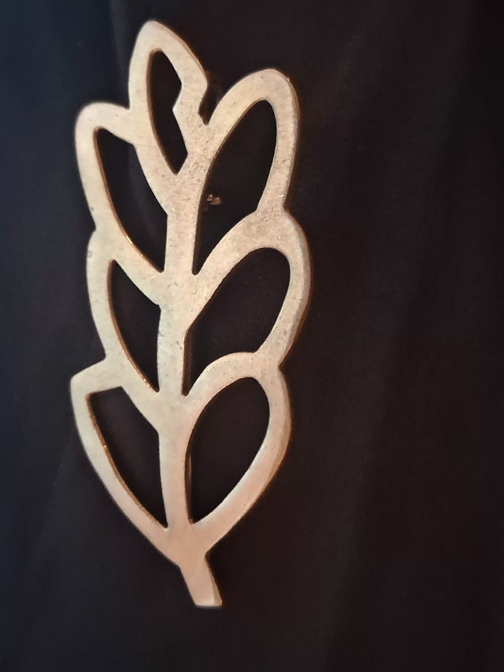 VINTAGE MODERNIST TAXCO MEXICAN 925 SILVER ABSTRACT LEAF BROOCH PIN/PENDANT